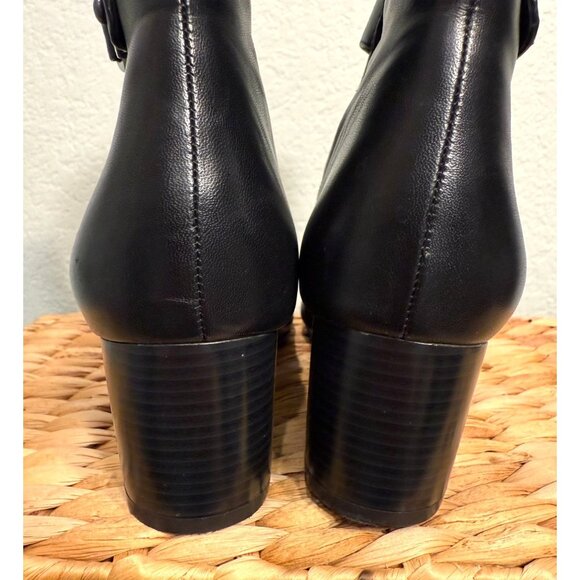 Women's Bandolino Ankle Boots Size 6 Leather Square Heels Hardly Worn - Picture 4 of 9